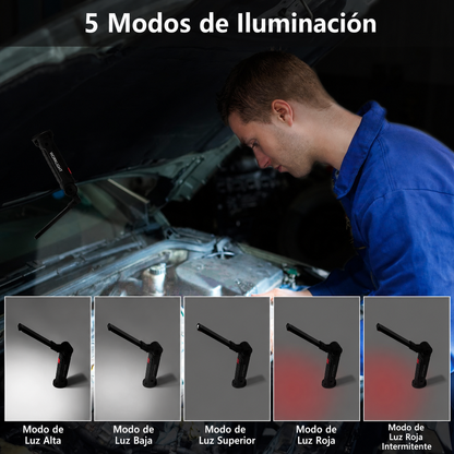 LInterna de trabajo portable con base magenitca 2x1!